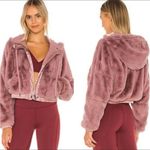 Free People Movement Love It Faux Fur Jacket Size Small Mauve Pink Photo 1