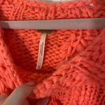 Free People Hot‎ Toddie Coral Chunky Knit Sweater Photo 4