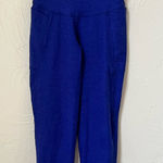 Beyond the Bump 7/8 blue space dye legging w/ pockets size S Photo 0