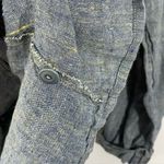 Flax ‎ 100% Linen Blue Zip Up Lightweight Jacket Size MEDIUM Photo 7