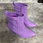 Allegra K  Purple Heeled Boots 6 Photo 0