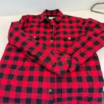 Current/Elliott Current Elliott Red Black Plaid‎ Sherpa Workman Shacket Jacket Size 2/ M Photo 8