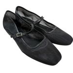 Wild Fable  Women Black Mesh Ballet Flats Mary Jane Buckle Square Toe Size 9 Photo 2
