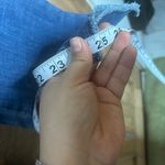 Chico's  women’s Blue boho Jeans with Yellow Floral Embroidery size 10 Photo 3