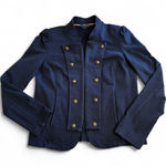 Tommy Hilfiger Sz M Navy Blue Open Blazer Jacket Military Jersey Knit Blazer Photo 0