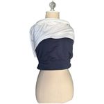 Athleta Full Force Mesh Tank Wireless Built-in Bra White Black Size Large Photo 7