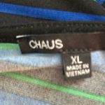 Y2K Tunic Blouse XL Abstract Kaleidoscope Artsy Eclectic Art To Wear Stretch Black Photo 5