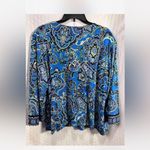 Joan Rivers  Perfect Paisley knit open front jacket with 3/4 sleeves Photo 7