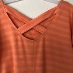 Talbots T By  Orange Striped Textured Terry Cloth Knee Length Shirt Dress Size S Photo 6