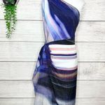 Rachel Roy  The Viv Purple Striped One Shoulder Party Dress Size 6 Small Photo 7