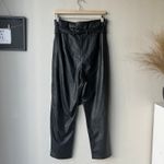 Commando  Paperbag Belted High Waist Faux‎ Leather Black Crop Pants Size Medium Photo 6