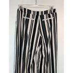 New York & Co Stretch Striped Wide Leg Trouser Pant Black Size 6 Photo 3