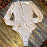 Makers of Dreams Maker of Dreams Ribbed Beige Bodysuit Photo 5