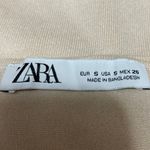 ZARA Women's Cream Beige Twist Front One Shoulder Long Sleeve Knit Crop Top Sz S Photo 2