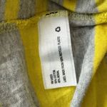 Gap  Women’s Size S Yellow Gray Striped Henley Long Sleeve Top Pocket Modal Blend Photo 4
