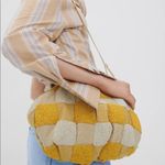 ZARA  Yellow and Cream Beaded Gingham Crossbody/Shoulder Bag Photo 2