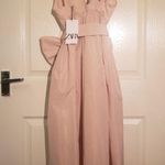ZARA VOLUMINOUS MIDI DRESS WITH BOW BELT PINK Photo 15