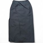 Emma James Vintage  by Liz Claiborne Black Midi Linen Blend Skirt Photo 2