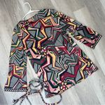 Emilio Pucci Tunic silk abstract geometric dress womens Gray (size 12) Photo 3