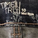 Time And Tru  Printed Denim Shorts With Pockets Size 10 Womens 5 Pockets New Photo 7
