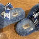 UGG  Fluff Yeah Blue Fuzzy Slipper Slides Size 8 Photo 10