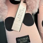 Victoria's Secret Pink and Black Polka Dot Slippers med 7/8 New Photo 7