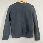 Adidas Women’s Small Pullover Sweatshirt Gray Aqua 3-Stripes Crewneck Fun Color Photo 6