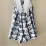 American Eagle  Plaid Print Romper Blue Sz Small Photo 10