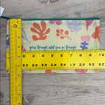 NWT Thrive Causemetics Pastel Multicolor Lightweight Zip Makeup Bag 5.75"x9.75" Green Photo 4