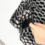 Diane Von Furstenberg  Laury Honeycomb Pencil Skirt Black White Mini Womens‎ 2 Photo 7