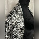 Dennis Basso Dennis by Zebra Animal Print Satin Black White Wrap Scraf Shaw NWOT Photo 4