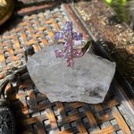 Double Flower Cz Heavy Sterling Silver Ring 2009 Era Pink Size 8 Photo 6