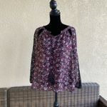 Jessica Simpson Jessica Simpson Womens Blouse Size Small Lorette Raspberry Radiance Floral NEW Photo 1