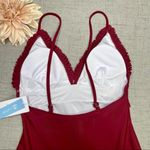 Cupshe  Ruffle One Piece Swimsuit Red Maroon Small Nwt Photo 8