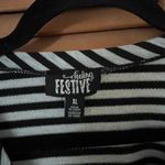 Feeling Festive boo crew black and gray striped long sleeve shirt size xl Photo 2