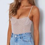 White Fox Boutique white mesh bodysuit Photo 2