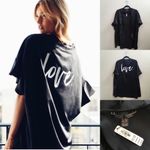 Victoria's Secret VS Black Love Silk Kimono Robe Photo 3