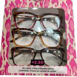 Betsey Johnson  Reading Glasses 3 Pack Tortoise Multicolor Women +2.50 Photo 2