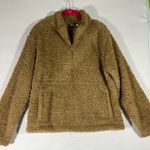 Gap  Teddy Sherpa Fleece Sweatshirt Pull Over Womens M Brown PREOWNED Photo 0