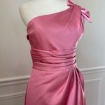 David's Bridal David’s Bridal Barbie Pink One Shoulder Satin Cocktail Dress M 8 10 Photo 6