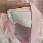 Draper James  gingham crewneck pink and white sweatshirt size large 100% cotton Photo 7