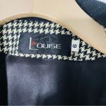 VINTAGE 90s B Louise Houndstooth Blazer Black Size 6 Photo 7