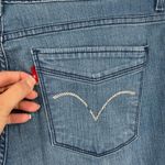 Levi's Y2K Crop Capri Womens Jeans Sz 16 ZigZag Metallic Rivet Snap Stretch Photo 7