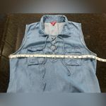 Guess  Sleeveless Denim chambray lace up bodice Dress with Belt Sz Xl Photo 7