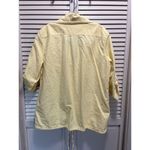 Croft & Barrow  Long Tab‎ Sleeve Snap Up Yellow Jacket Size L Pockets Ties Linen Photo 4