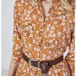 Source Unknown NWOT Shirtdress Floral Midi Carmel Women’s Size Small Photo 11