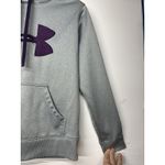 Under Armour Womens XS Gray Purple Logo Hoodie Sweatshirt UA Storm Photo 8