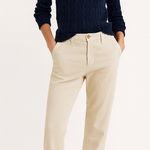 AG Adriano Goldschmied Womens Chinos Pants Beige Cotton Lyocell Stretch 25R Photo 0