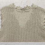 Croquet Club Vintage Silk Crochet Vest L • Ivory Handcrafted Boho Chic Size L Photo 5