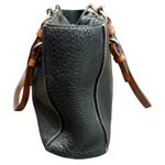 Coach Vintage 00s Y2K  Black Pebbled Leather Chelsea Handbag Brown Straps Purse Photo 7